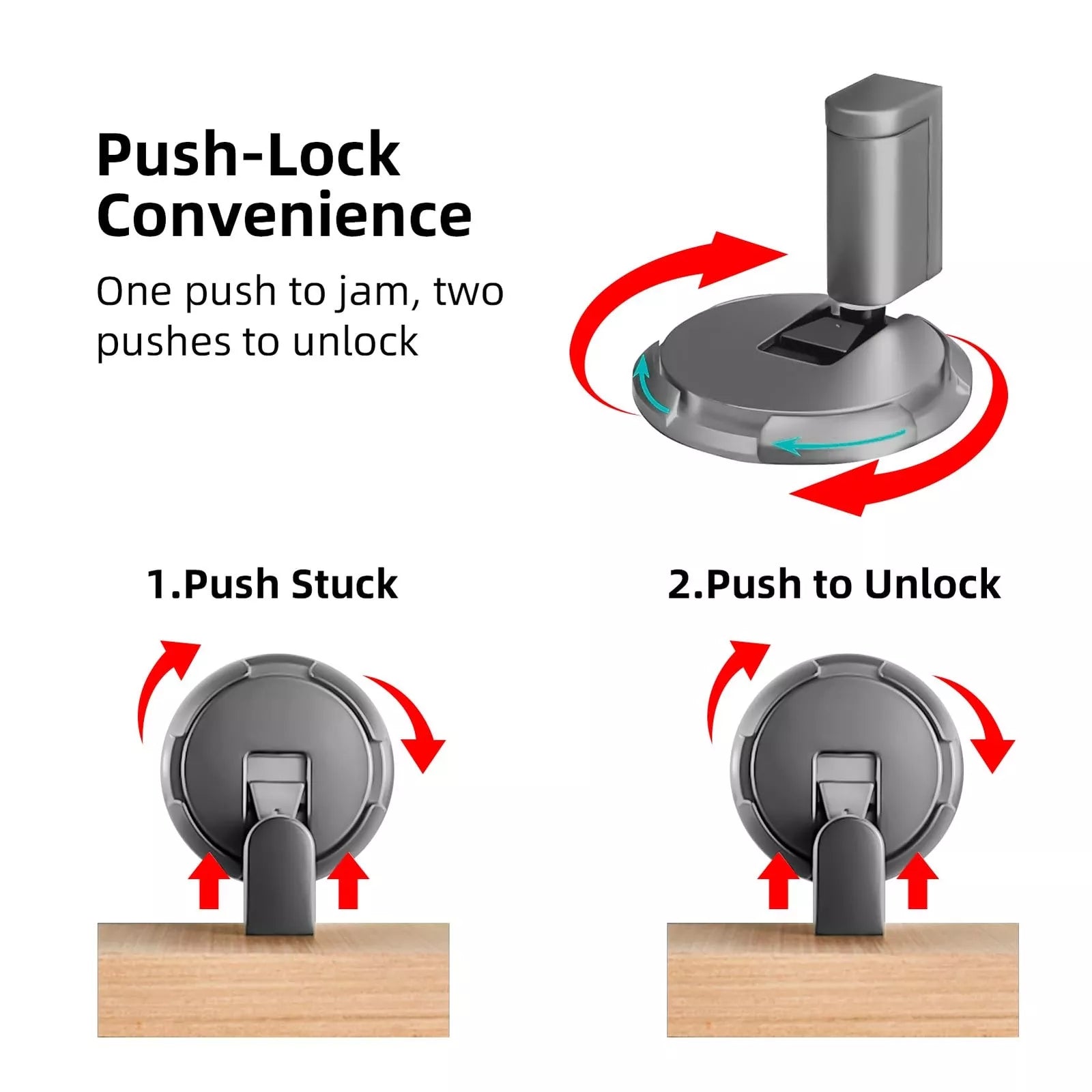 TürLock™ – Verstellbarer Winddichter Mechanischer Selbstverriegelnder Türstopper