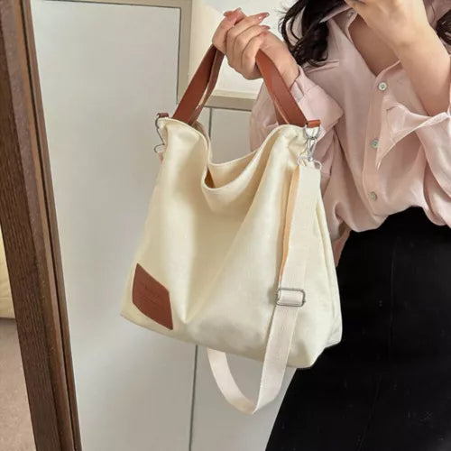 Annatasche | Umhängetasche aus Canvas | Verstellbarer Schultergurt | Geräumig & Elegant