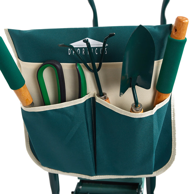 Multifunktionaler Gartensitz & Kniebank | Rückenschonend & Klappbar | Inklusive Werkzeugtasche