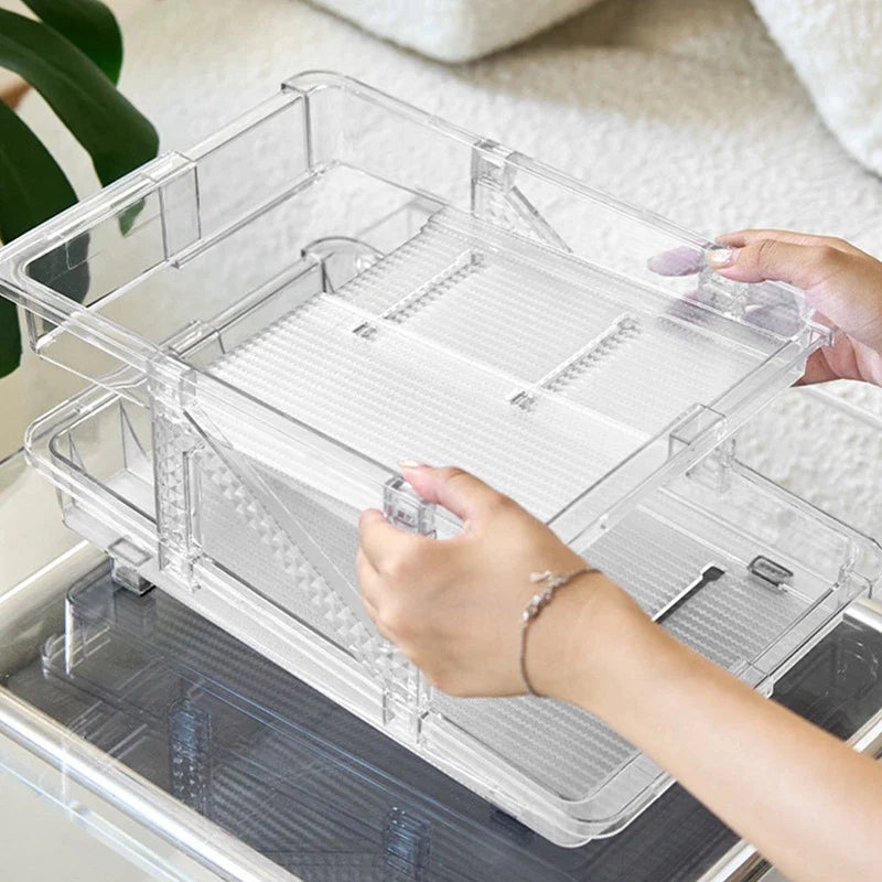 TriKeeper™ – In der Breite erweiterbarer Getränkedosen-Organizer für den Kühlschrank