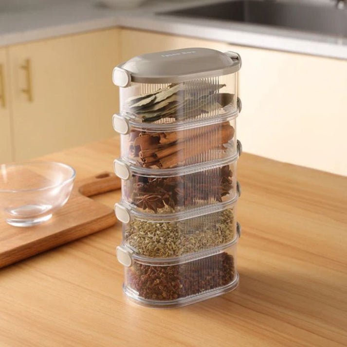2+3 GRATIS | SpiceTower - Stapelbare Multi-Layer Gewürzbox