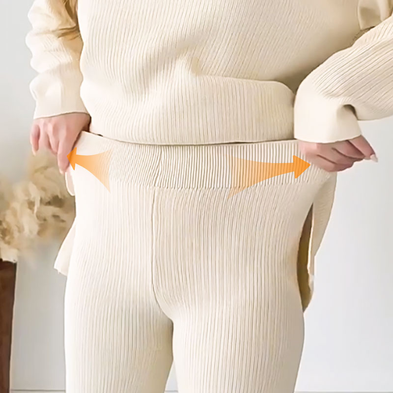 CasualKnit™ Strick-Tweed-Set mit drei Teilen – Fügen Sie Ihrer Freizeitkleidung eine Prise Eleganz hinzu!