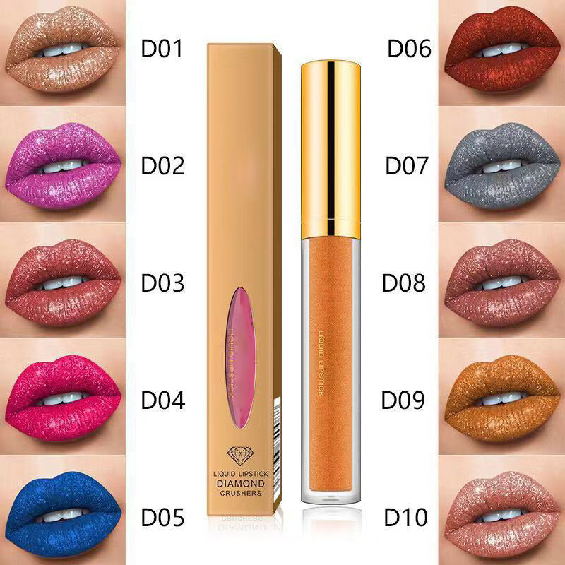 GlamLips - Metallischer flüssiger Diamant-Glitter-Lippenstift | 1+1 GRATIS