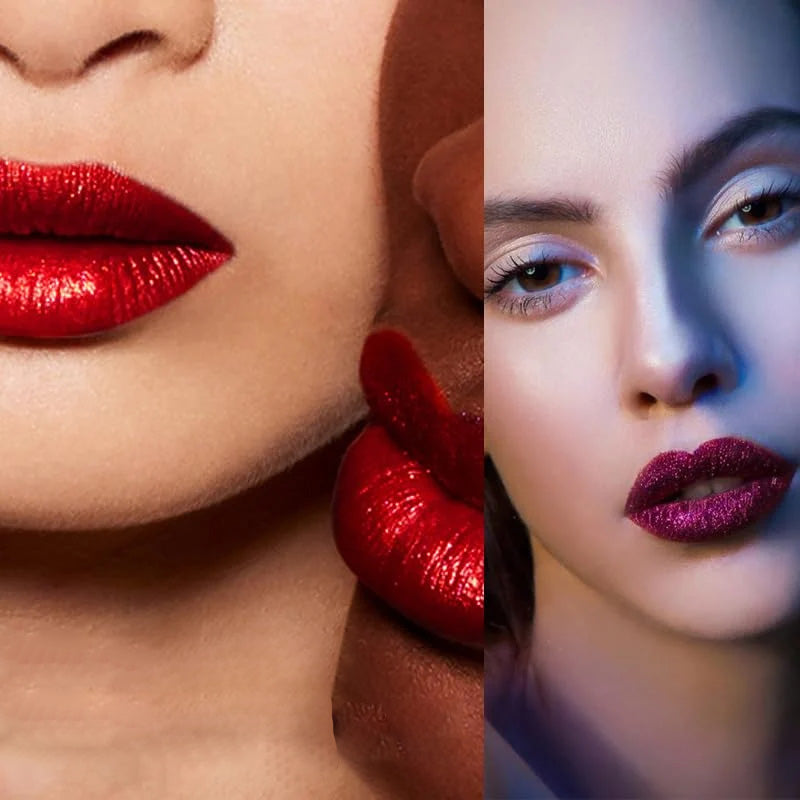 GlamLips - Metallischer flüssiger Diamant-Glitter-Lippenstift | 1+1 GRATIS