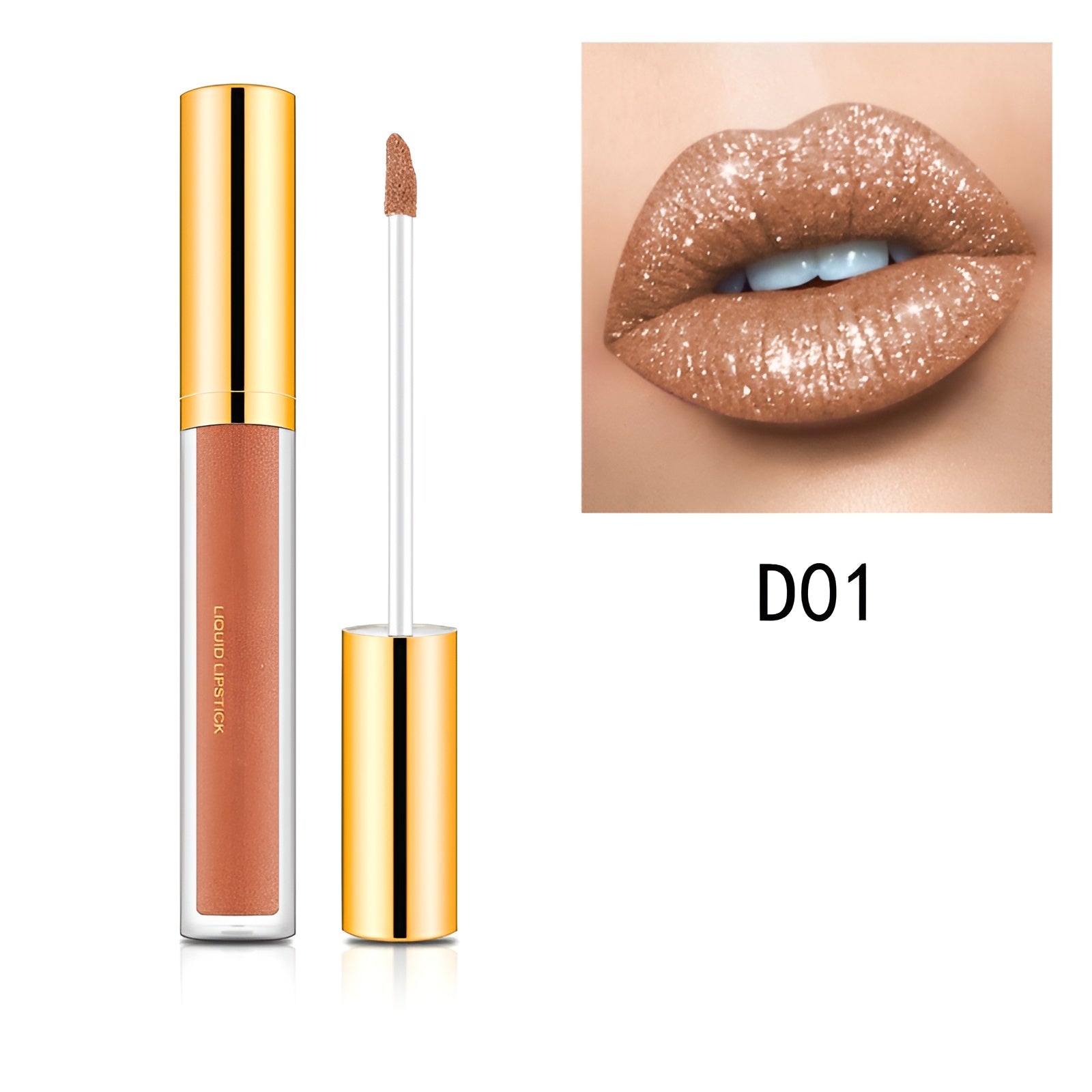 GlamLips - Metallischer flüssiger Diamant-Glitter-Lippenstift | 1+1 GRATIS