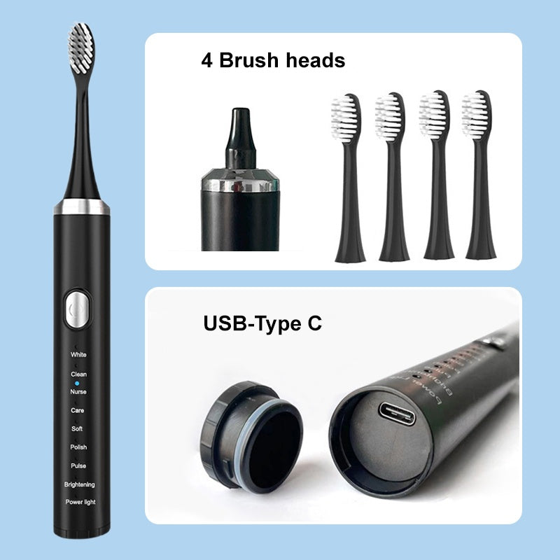 Brillash™ - Elektrische Sonic-Zahnbürste mit 8 Modi für Erwachsene