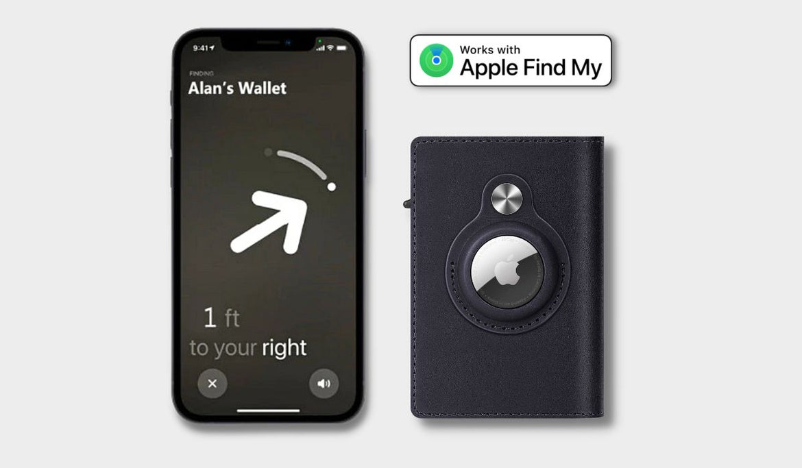 AiroWallet™ - AirTag Leather Wallet (unterstützt sowohl Android als iOS)