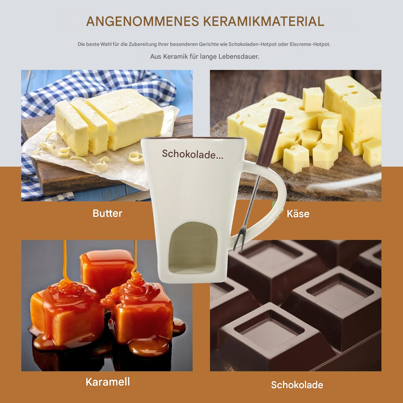 Meltify™ – Hilft Ihnen, jedes Mal perfekt geschmolzene Schokolade und Soßen zu erzielen