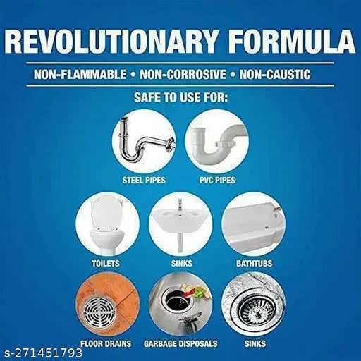 Rohrreiniger Pulver | Löst Verstopfungen Schnell | Sicher Für Rohre | Ohne Schrubben