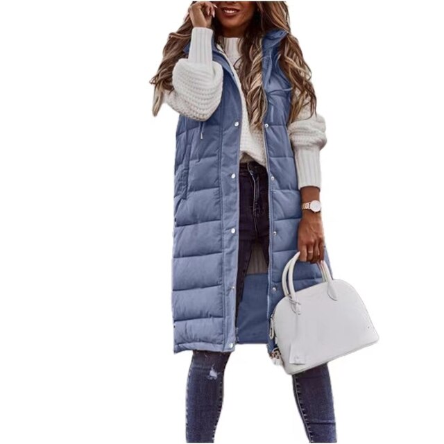 Lena™- Weste Baumwolle Langer Mantel Ärmellos Lose Jacke