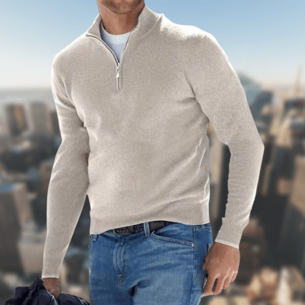 Jonasa Pullover™ - Klassischer Herrenpullover Mit Reißverschluss
