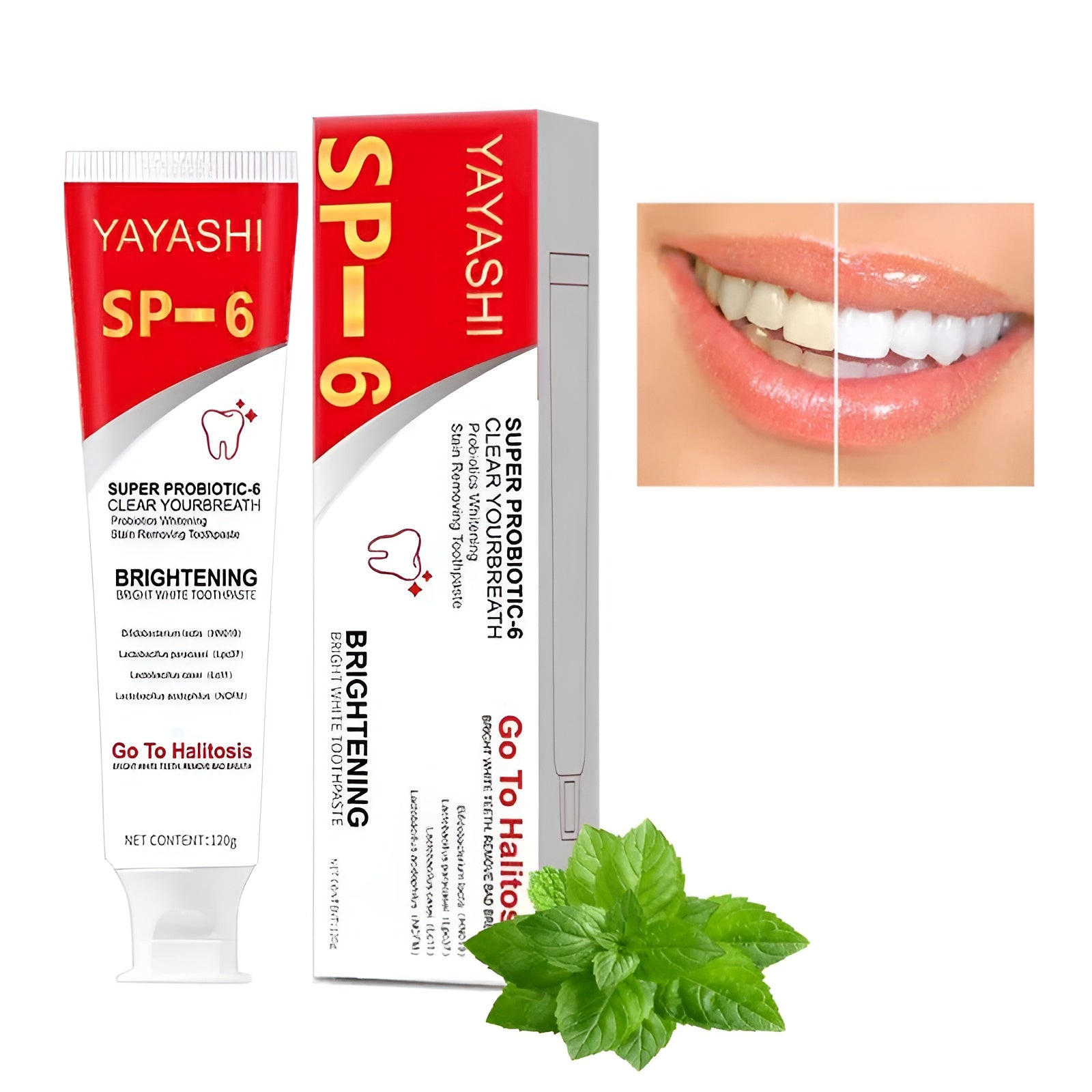 PureSmile - SP-6 Probiotische Whitening-Zahnpasta - Erweiterte Mundpflege | 1+2 GRATIS