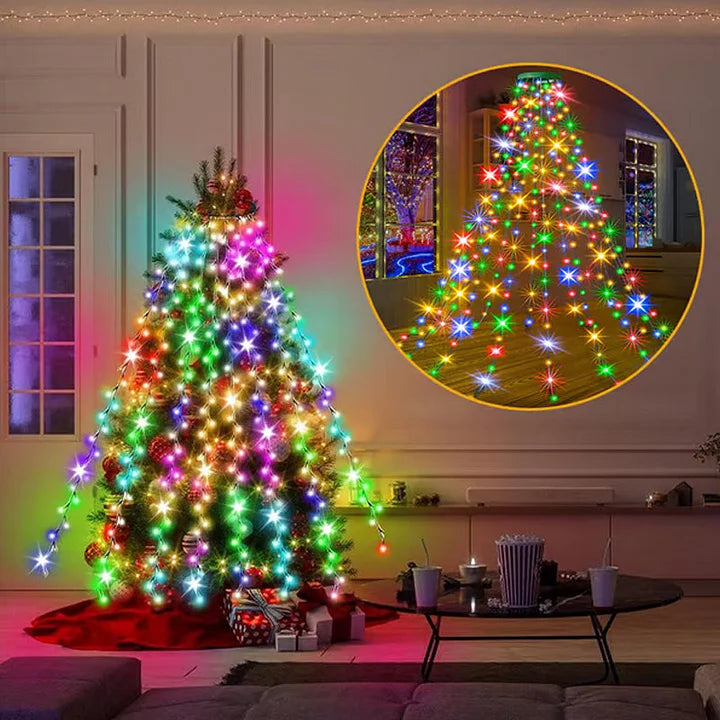FrostLume™ Wasserfalllichter – mühelose Feiertagsmagie, die Ihren Baum wie nie zuvor erstrahlen lässt