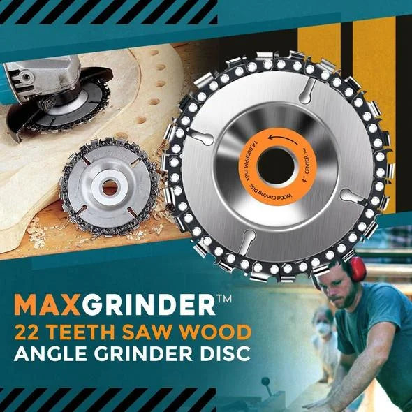 MaxGrinder Schleifscheibe | 22 Zähne Holzsägeblatt | Multifunktional & Robust | 100 mm