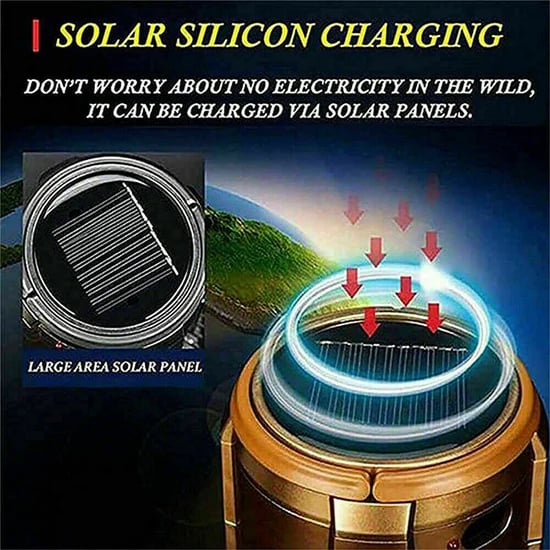 Solamp™ - 6 in 1 Tragbare Solar LED Campinglampe