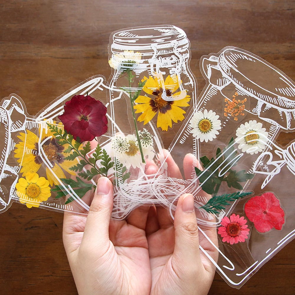 Transparent DIY Blume Lesezeichen