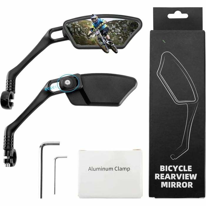 1+1 GRATIS | VeloGuard™ 360 Fahrradspiegel | Kristallklare Rücksicht | 360° Verstellbar | Bruchsicheres Glas