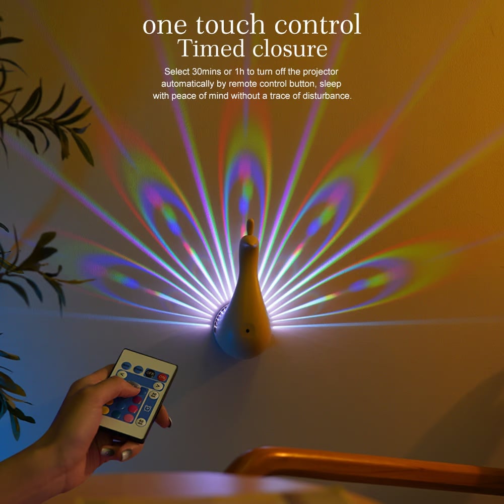 GlowFeather™ - Pfauen LED Projektionslicht