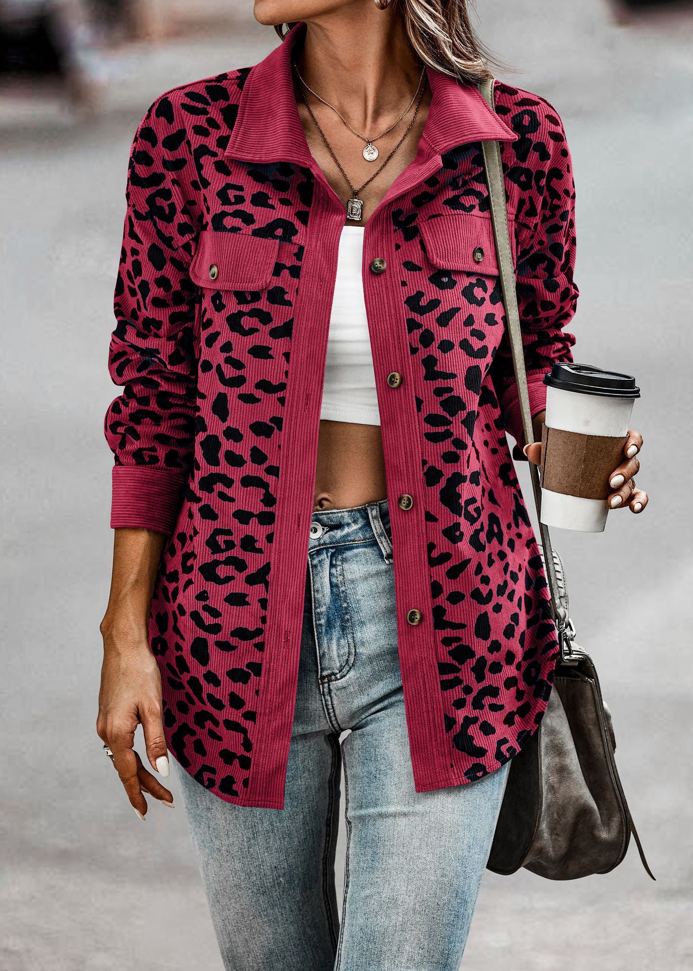 Olivia™ - Dschungel Chic Leopard Jacke