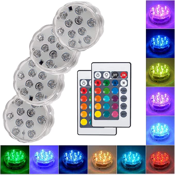 1+1 GRATIS | Unterwasser-LED-Poollichter – Wasserdicht & Fernbedienung
