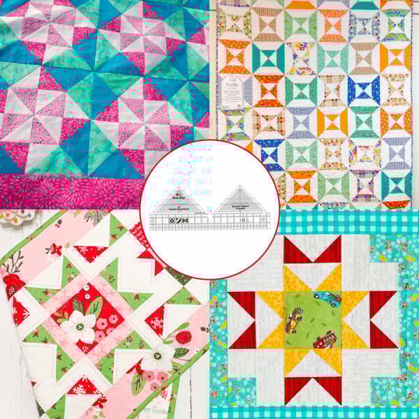QuiltPro™ - 90-Grad Doppelstreifen-Steppmaß