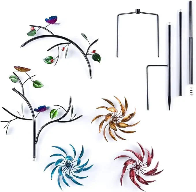 Bunter Garten-Windspinner – Faszinierende Blumendekoration