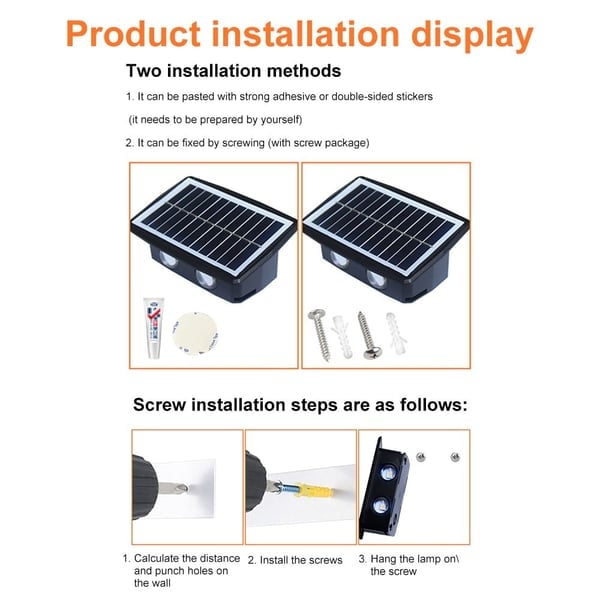 SunGlow™ - Solarbetriebene Wandleuchte