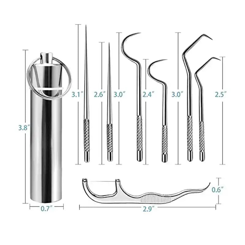 CleanTeeth™ - Zahnstocher-Set Aus Edelstahl (50% RABATT)