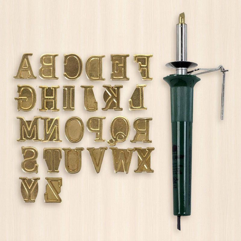 Inscript™ - Stempelset zum Brennen auf Holz zur Personalisierung Ihrer Heimwerkerprojekte