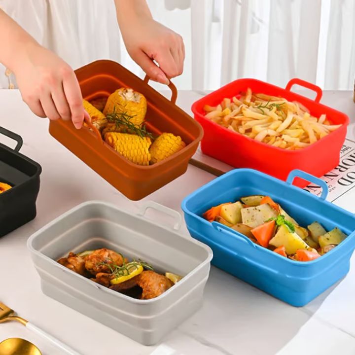 Faltbare Silikon-Backform für Heißluftfritteusen – Praktisch & vielseitig