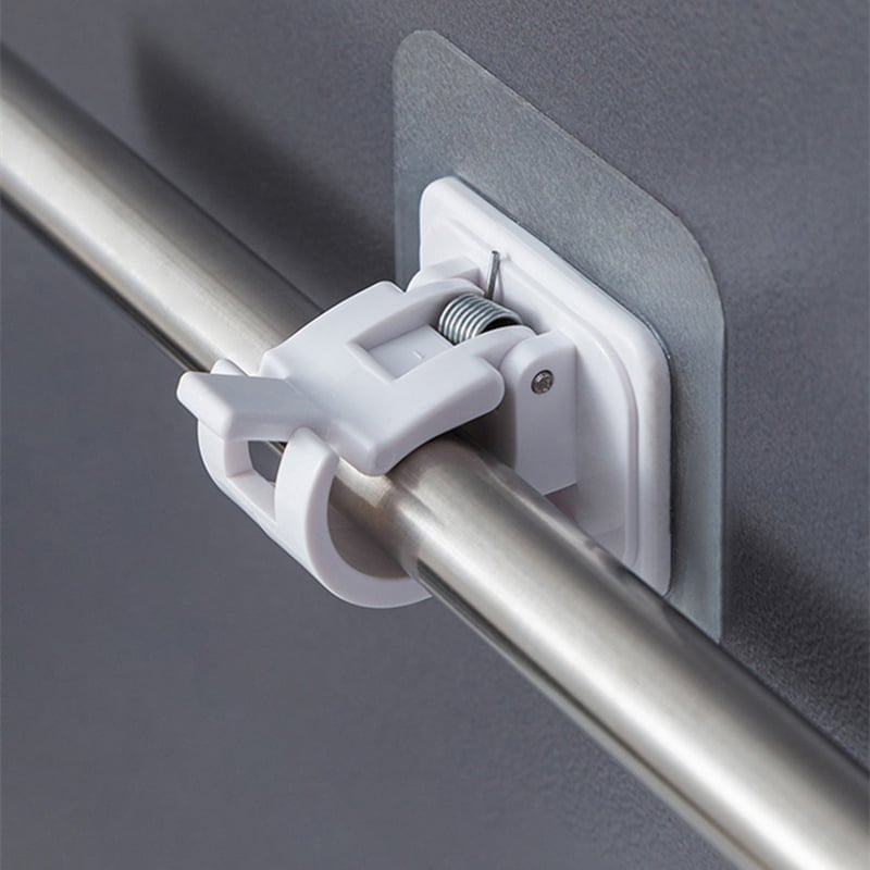Nagelfreie verstellbare Gardinenstangenhalter (2er-Set) – Ideal für Mieter & schnelle Montage