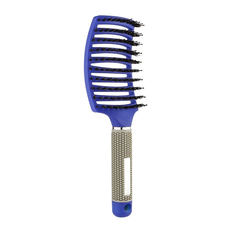 Detangler-Massagekamm | Anti-Verfilzung & Kopfhautmassage | 50 % weniger Haarbruch | Schwarz/Lila