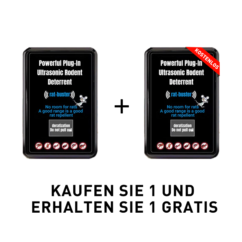 1+1 Gratis | AntiSound™ - Leistungsstarkes Plug-In-Ultraschall-Nagetierabwehrmittel