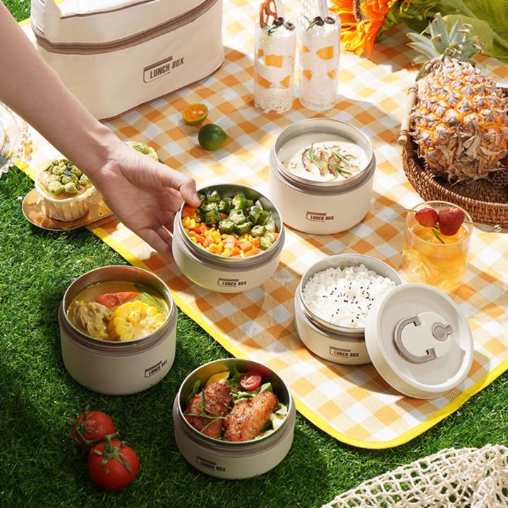 Tragbares, isoliertes Lunch-Behälter-Set mit Thermotasche