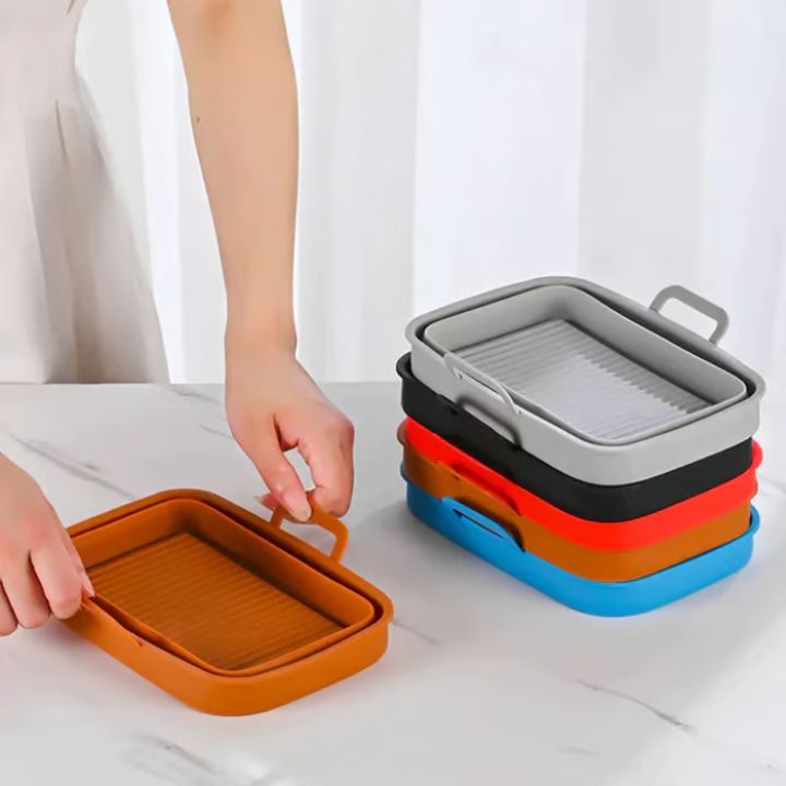 Faltbare Silikon-Backform für Heißluftfritteusen – Praktisch & vielseitig