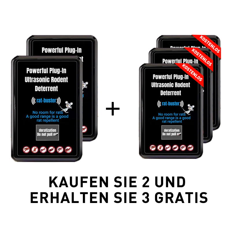 1+1 Gratis | AntiSound™ - Leistungsstarkes Plug-In-Ultraschall-Nagetierabwehrmittel