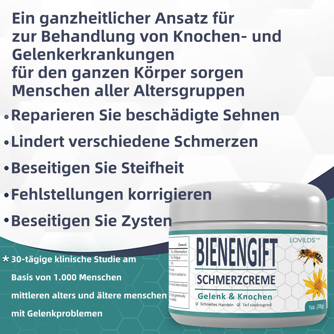 1+1 Gratis | Lovilds™ - Bienengift Schmerz und Knochenheilungscreme