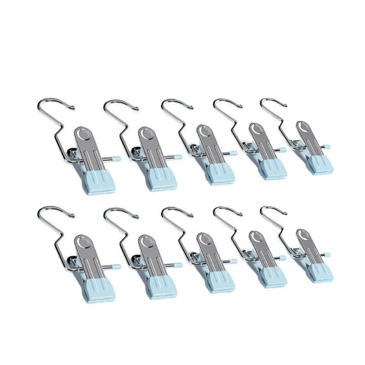 5+5 Gratis | Edelstahl-Kleiderclip – Robuste Hänger