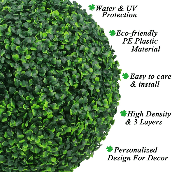 2+2 GRATIS | Künstliche Topiary-Kugel – Perfekte grüne Dekoration für Laden, Café, Büro und Zuhause