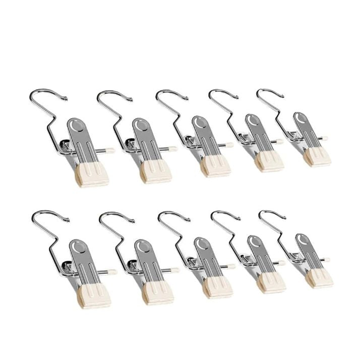 5+5 Gratis | Edelstahl-Kleiderclip – Robuste Hänger