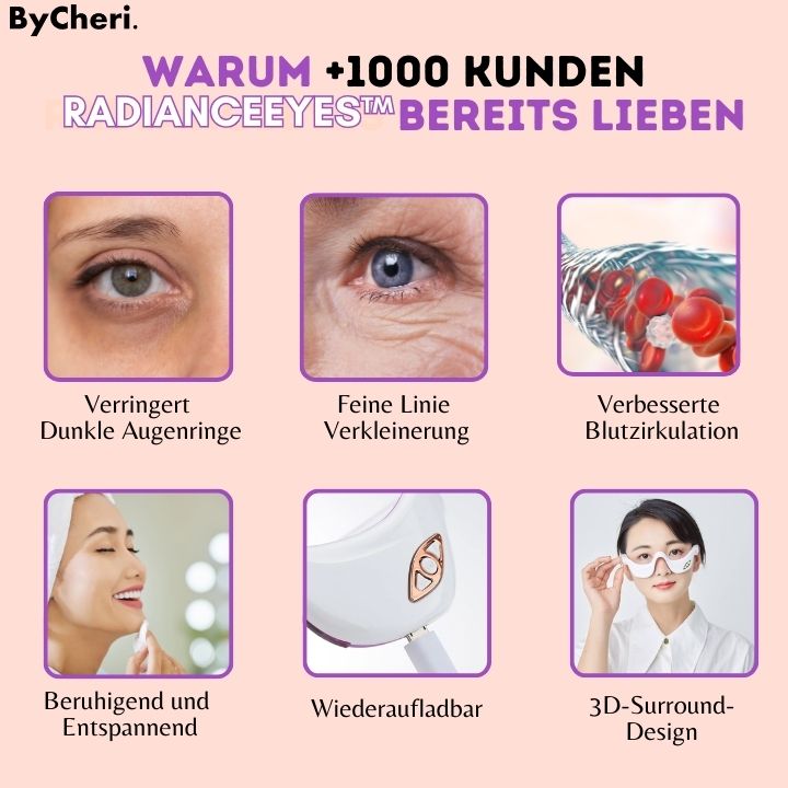 50% RABATT TEMPORÄR | RadianceEyes™ |  Erleben Sie Augenmassage jederzeit und überall!