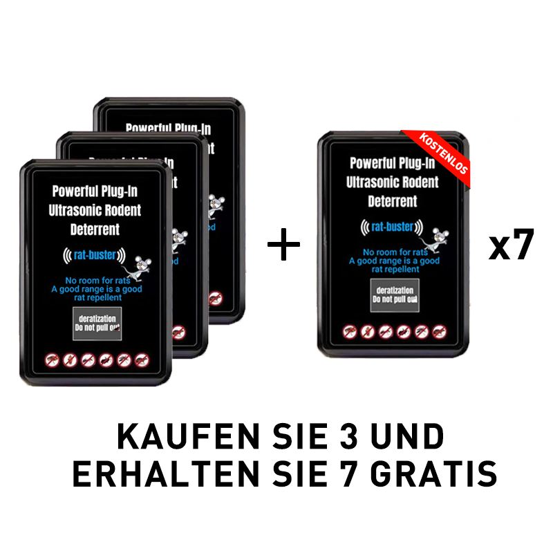 1+1 Gratis | AntiSound™ - Leistungsstarkes Plug-In-Ultraschall-Nagetierabwehrmittel