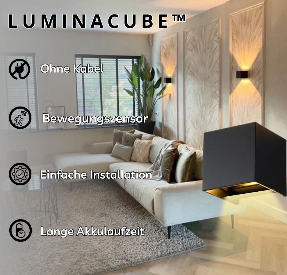 LuminaCube™ - Die kabellose und luxuriöse Wandleuchte!
