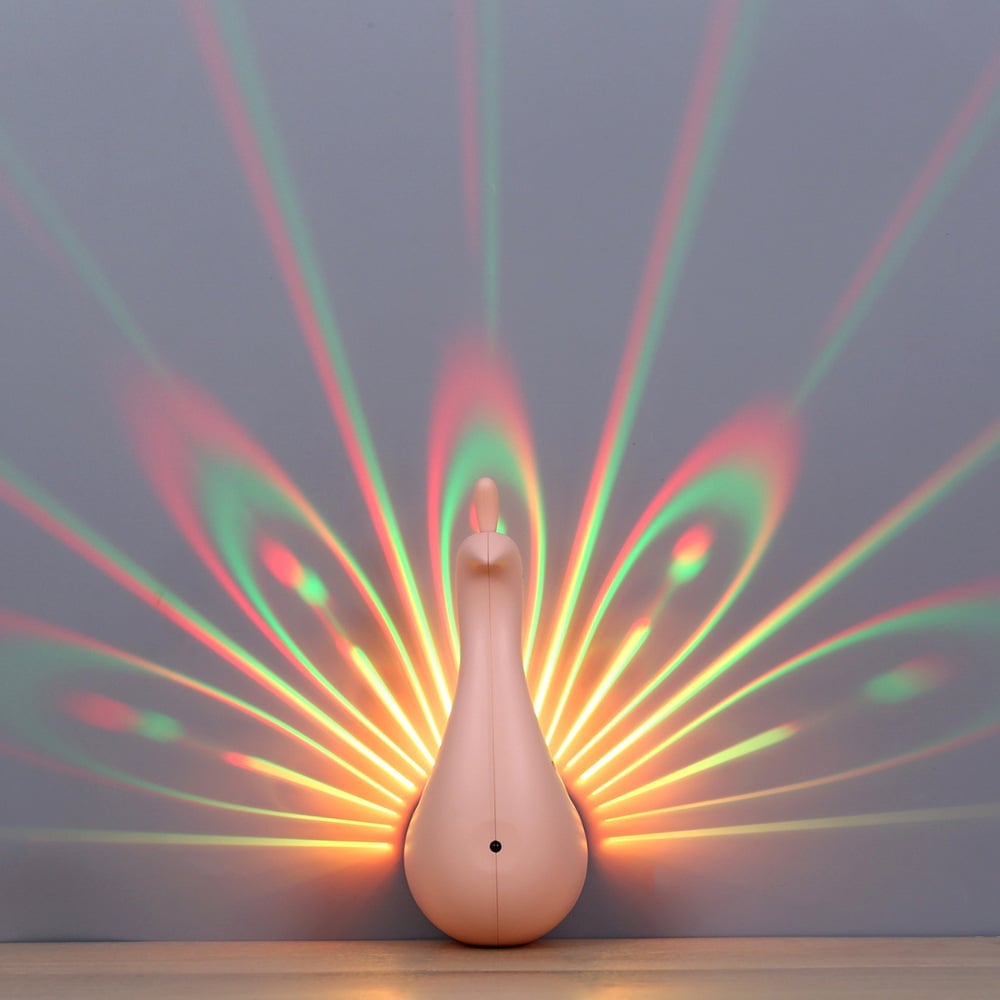 GlowFeather™ - Pfauen LED Projektionslicht