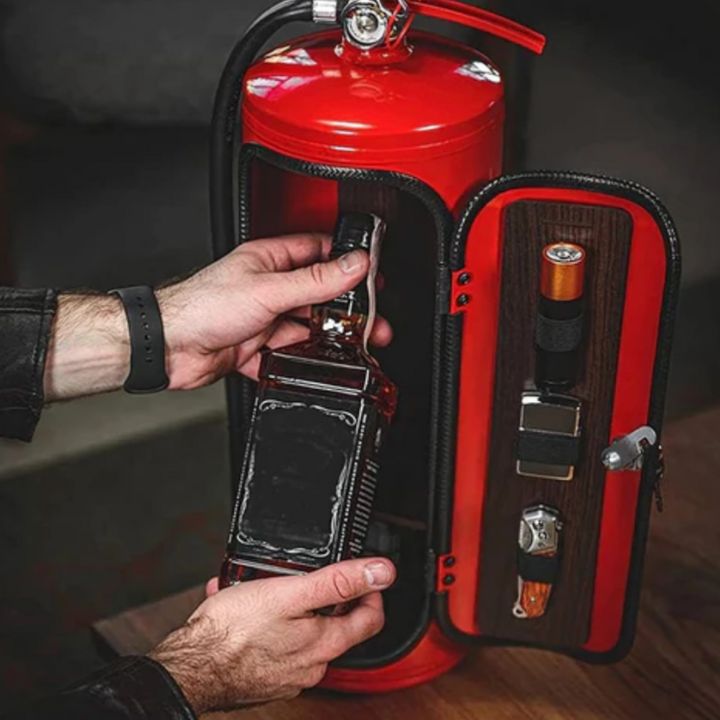 Handgefertigte Feuerlöscher Minibar – Einzigartige Geschenkidee