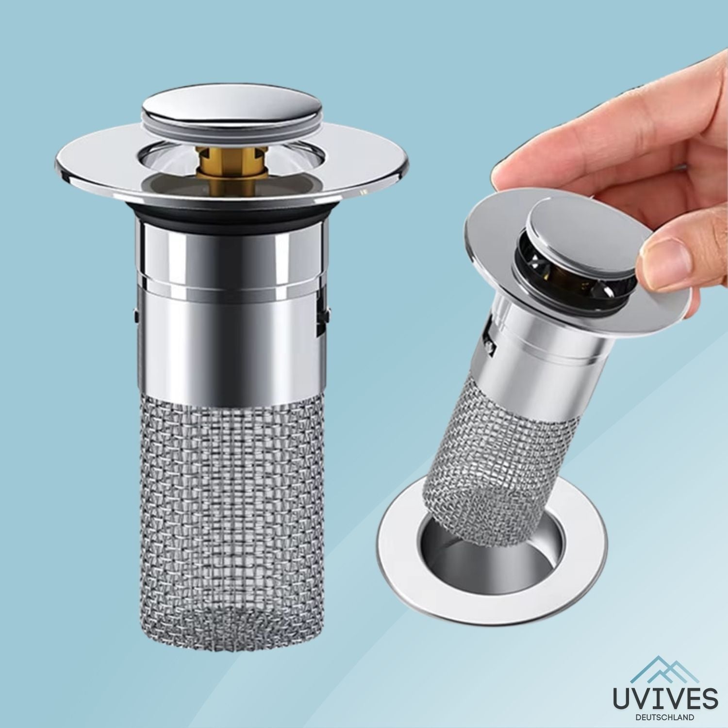 PureFlow Abflussfilter | Edelstahl & Rostfrei | Kein Verstopfen | 50% Rabatt