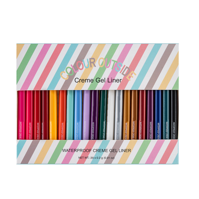 ColorGlam - 20 Stück Farbiges Eyeliner-Stift-Set | 50% RABATT