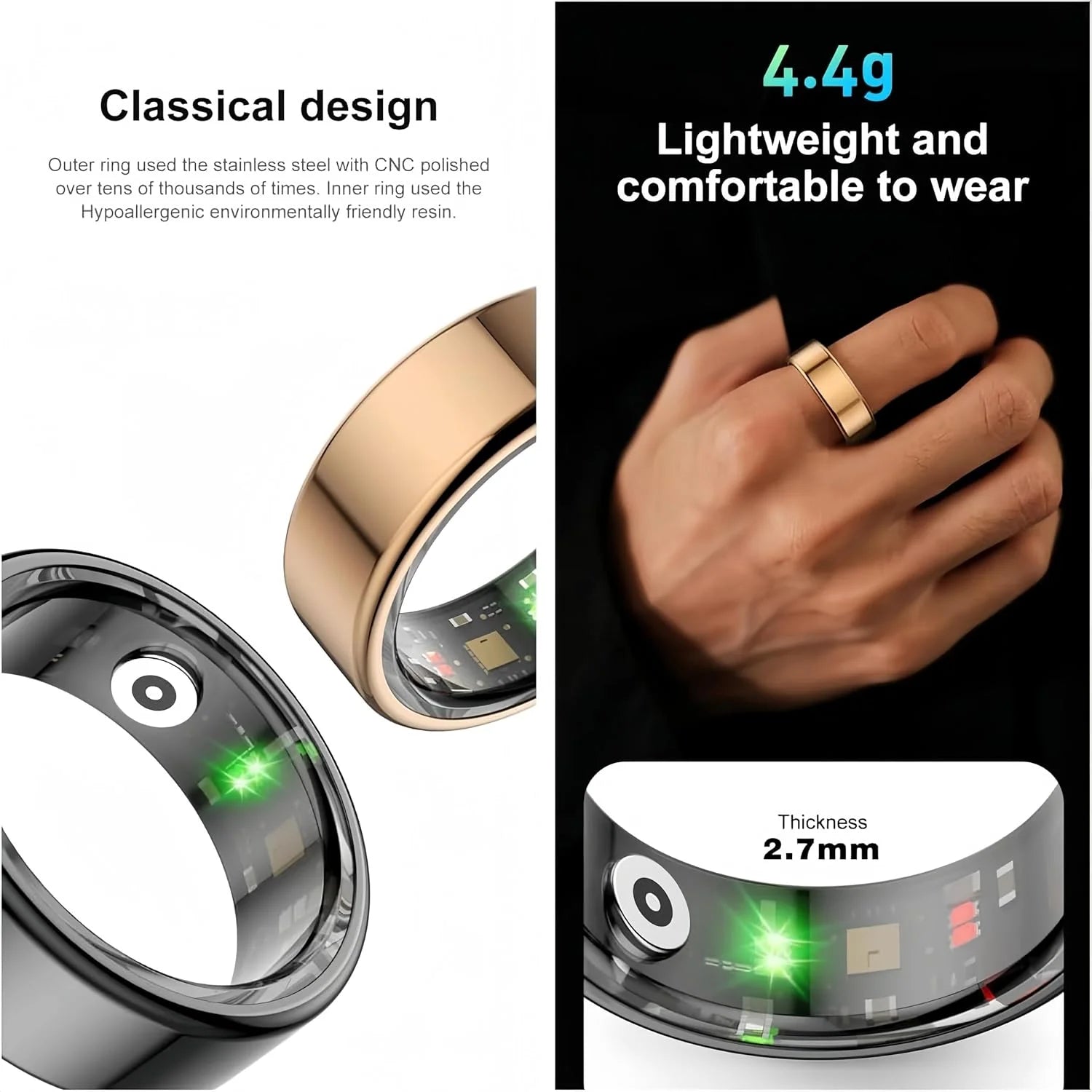 RingFit™ - Intelligenter Fitness-Tracker-Ring