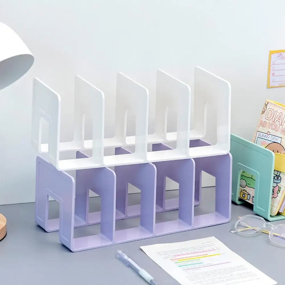 1+1 GRATIS | Stabiler 4-Fach-Buchorganizer – Halten Sie Ihren Schreibtisch ordentlich