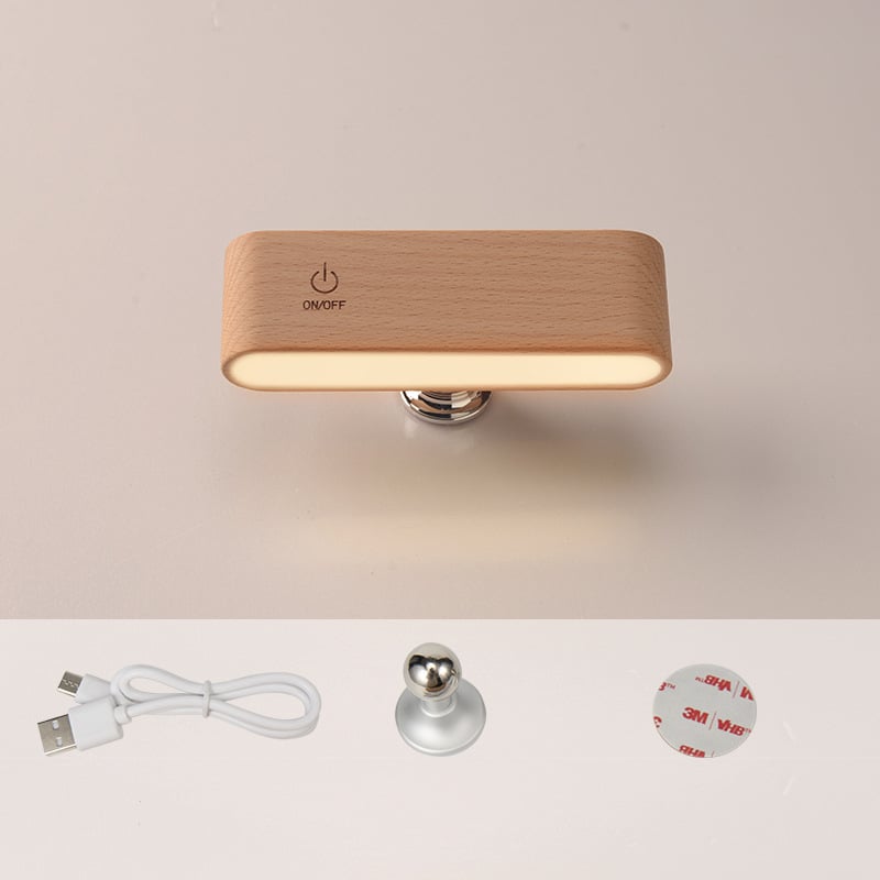 Massivholz -Schreibtischlampe mit magnetischer Ladung